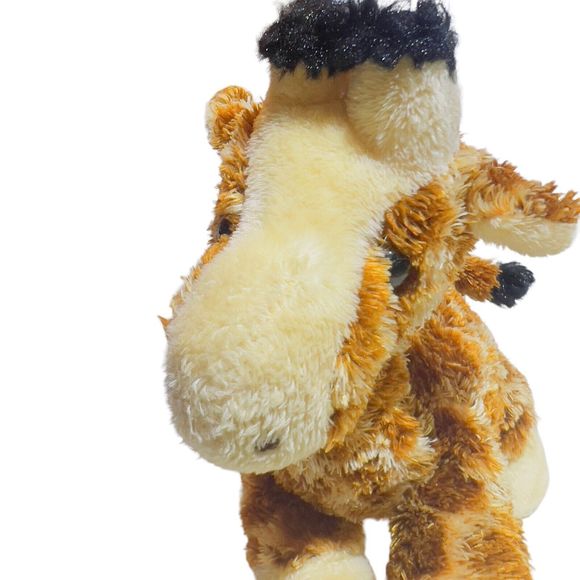 Aurora Gigi Giraffe Plush Beanbag Brown Mini Stuffed Animal 9" Toy - Picture 3 of 13